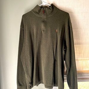 Men’s Polo Ralph Lauren Estate Rib XL Hunter green quarter zip